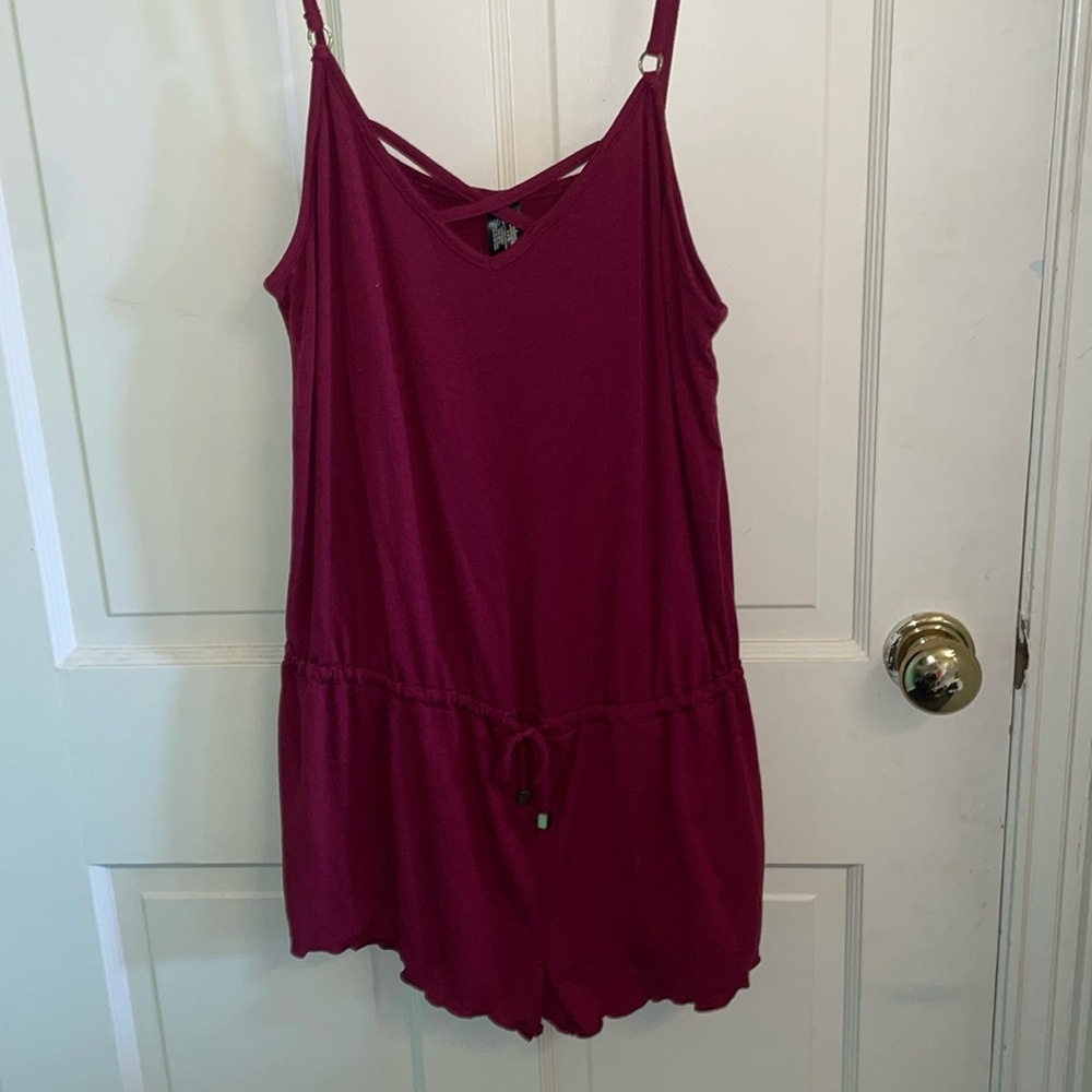 Burgundy Romper